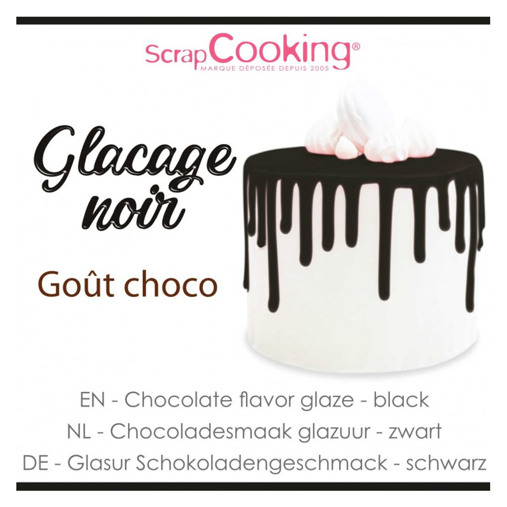Glaçage noir chocolat en flacon - Visuel 1