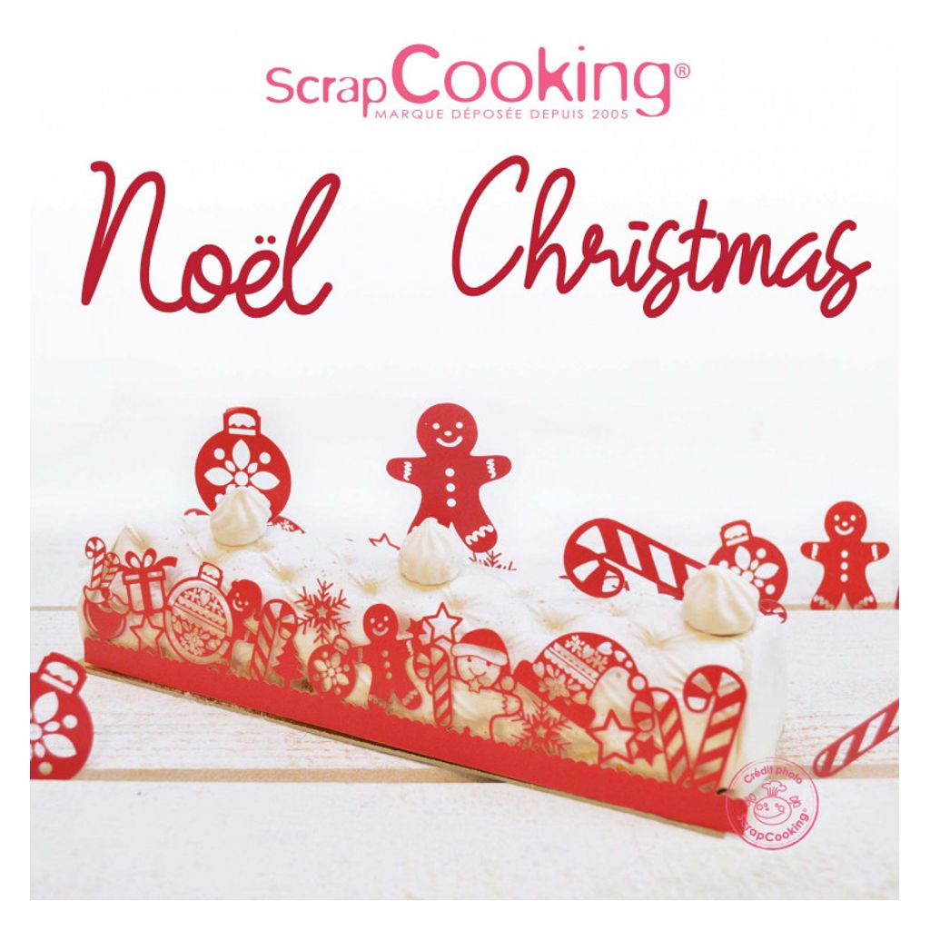 Décoration bûche de Noel 5 pièces - Visuel 3