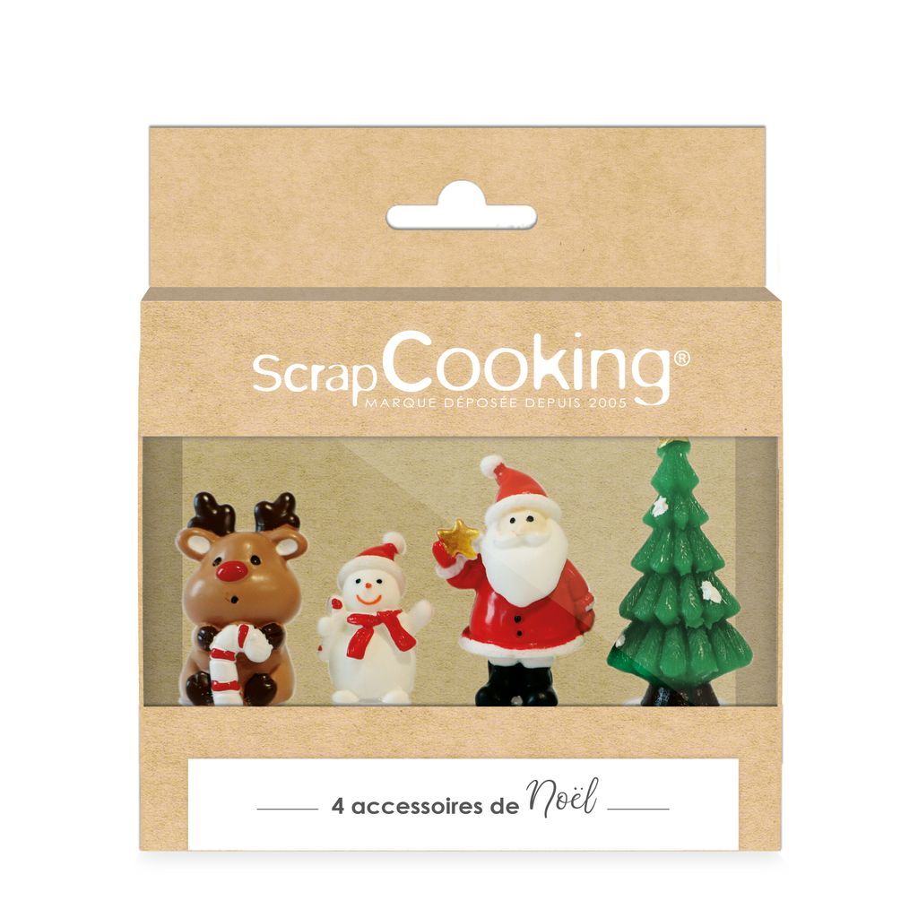 4 accessoires pour décoration de gâteaux de Noël - Visuel 1