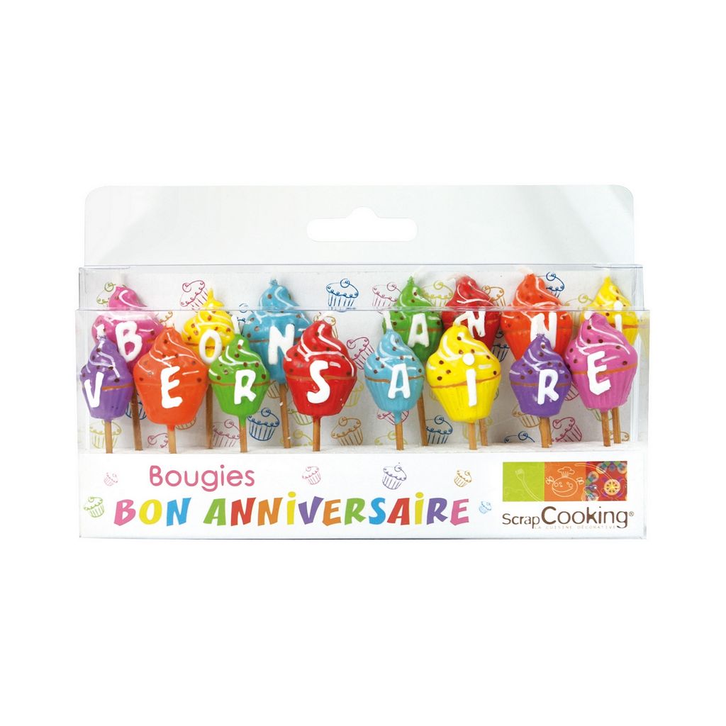 Bougies fantaisies Bon Anniversaire - Visuel 0