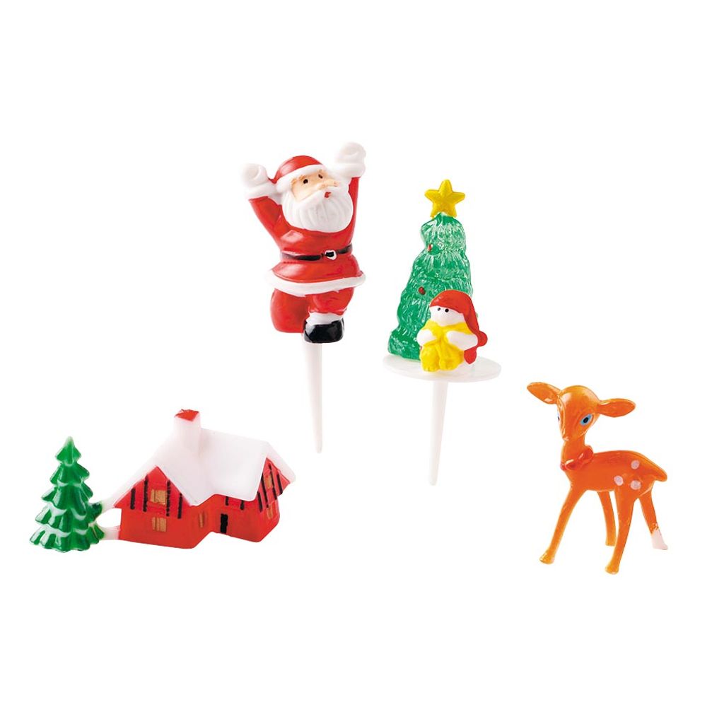 Décoration gâteau Scrapcooking pour gateau de Noel x4 - Visuel 0