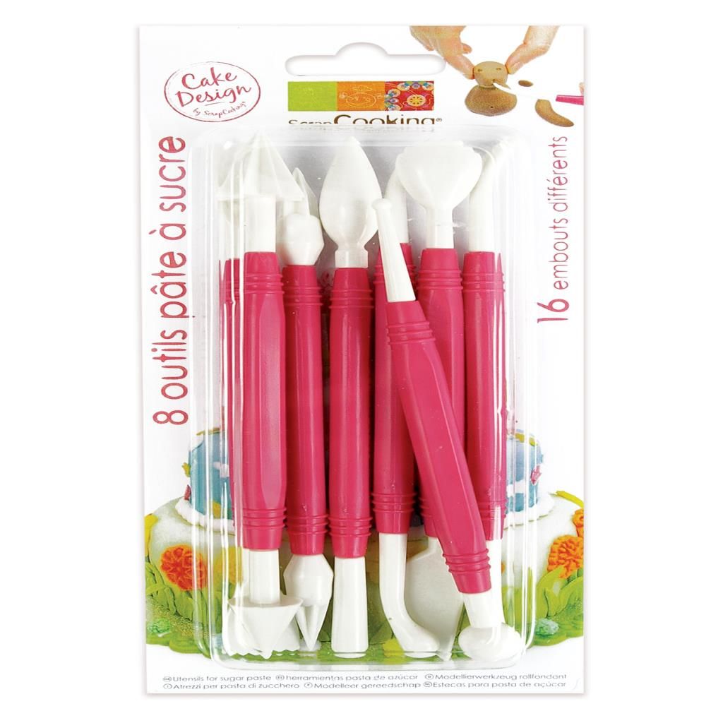 Lot de 8 outils pour pâte à sucre - Visuel 0