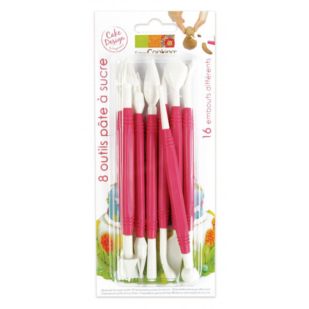 Lot de 8 outils pour pâte à sucre - Visuel 1