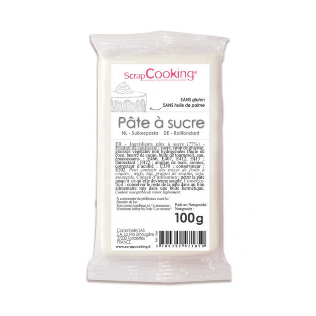 Pâte à sucre blanche 100g - Visuel 0