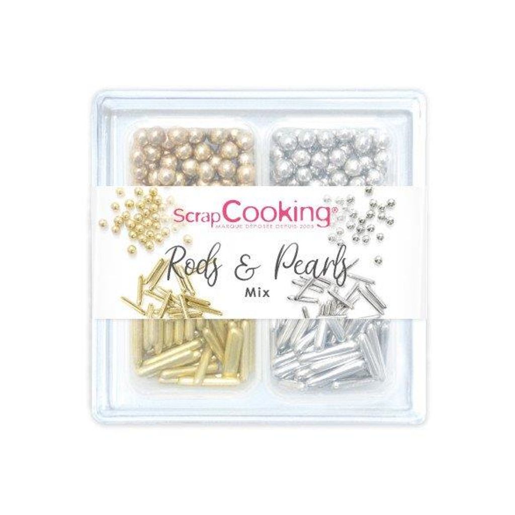 Décors sucrés Rods & Pearls mix 66g - Visuel 0