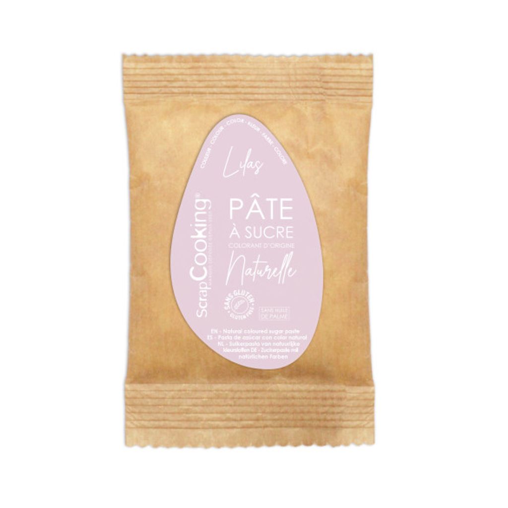 Pâte à sucre d'origine naturelle lilas 200g - Visuel 3