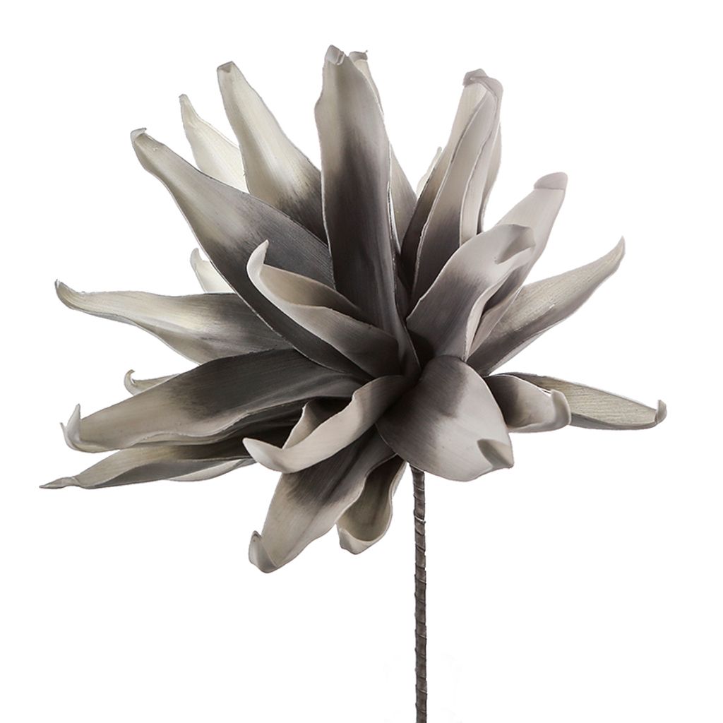 Fleur artificielle blanc/gris - Visuel 0
