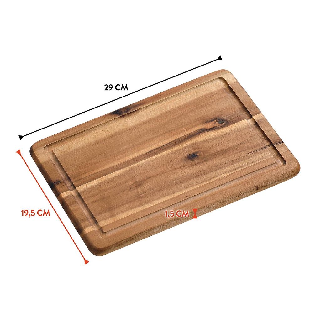 Planche à découper avec rigole 29 x 19,5 cm - Visuel 1