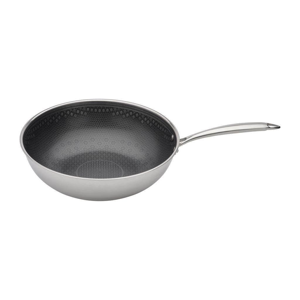 Wok Céramique Inox 30cm - Visuel 0