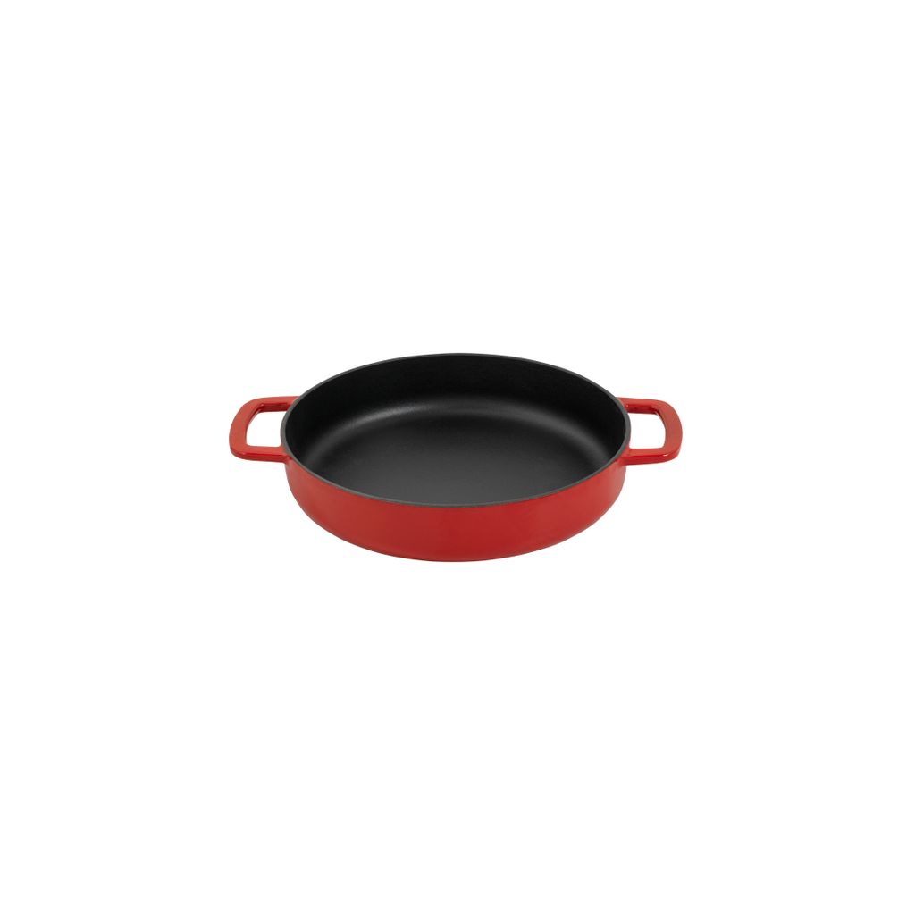 Poêle à frire Sous-Chef en fonte 100% recyclée rouge 24 cm - Visuel 1
