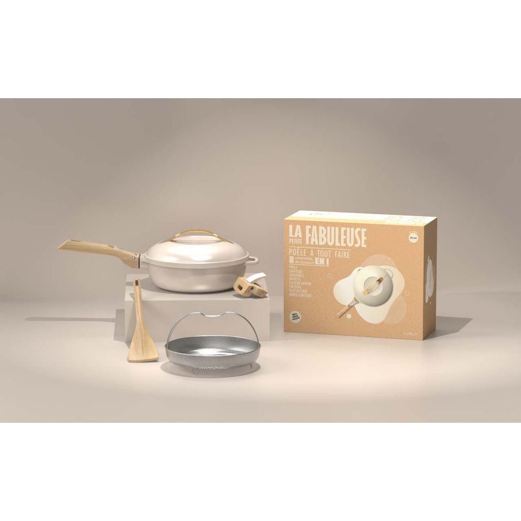 La fabuleuse poêle 8 en 1 Meringue 24cm - Visuel 0