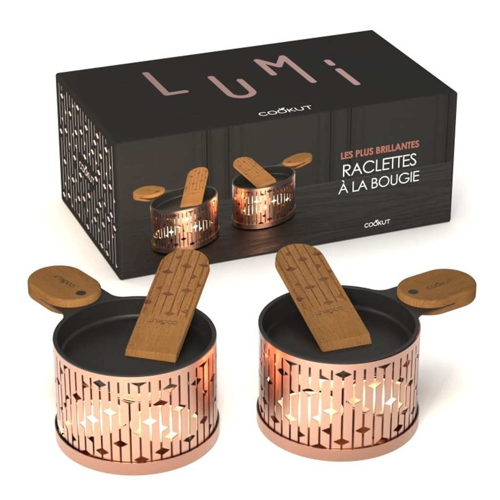 Coffret Raclette à la Bougie LUMI 2 Sets Individuels - Édition cuivre - Visuel 3
