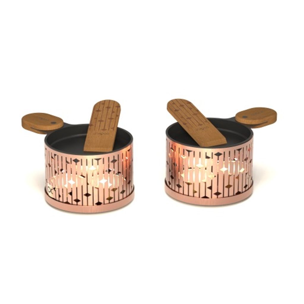 Coffret Raclette à la Bougie LUMI 2 Sets Individuels - Édition cuivre - Visuel 2