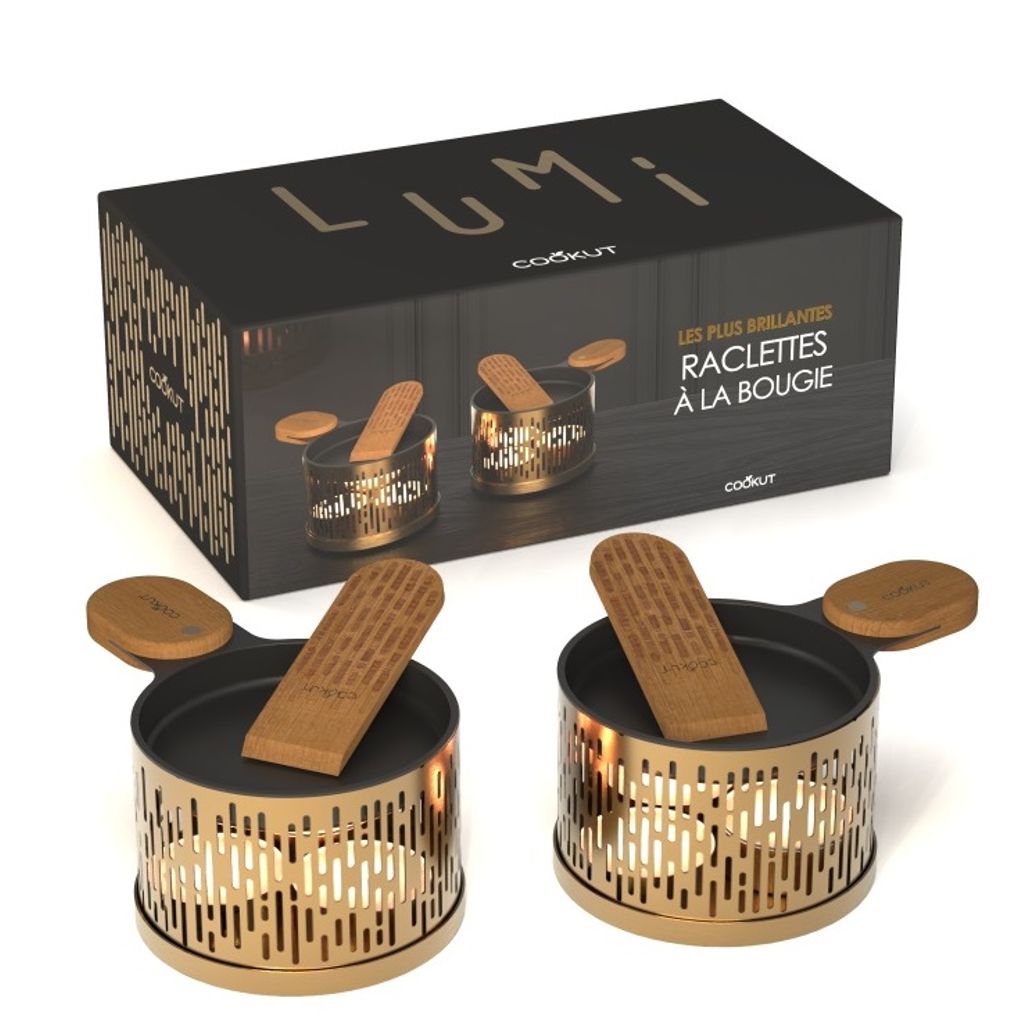 Coffret Raclette à la Bougie LUMI 2 Sets Individuels - Édition or - Visuel 3