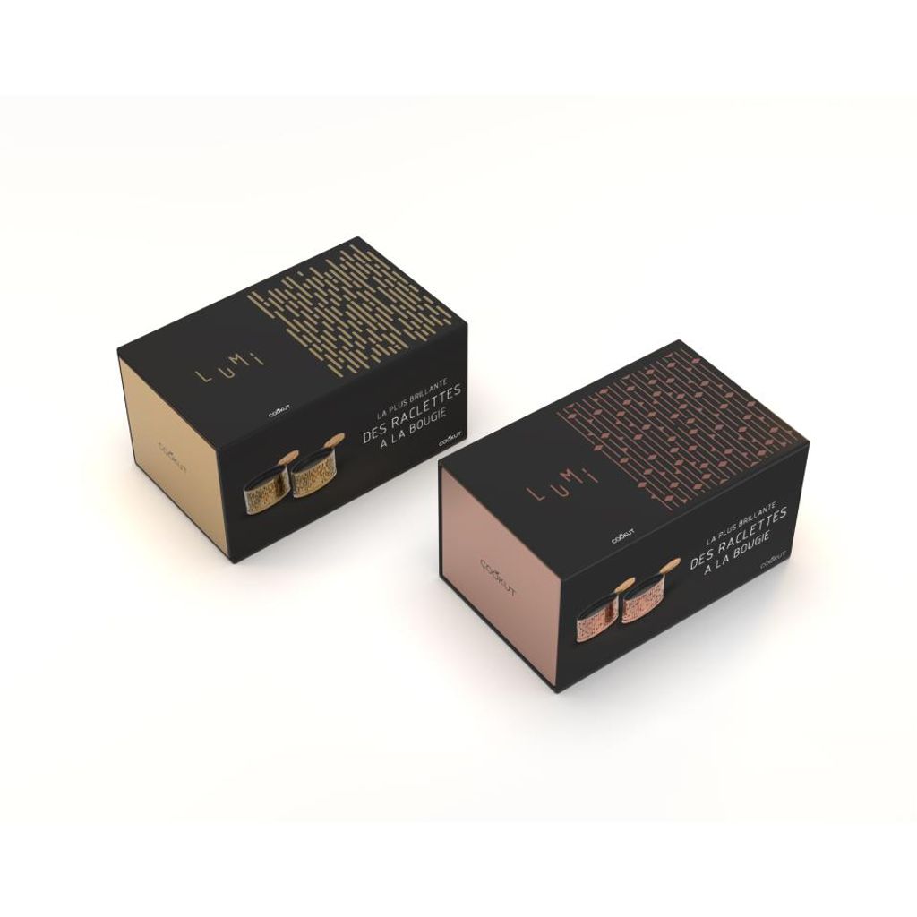 Coffret Raclette à la Bougie LUMI 2 Sets Individuels - Édition or - Visuel 1