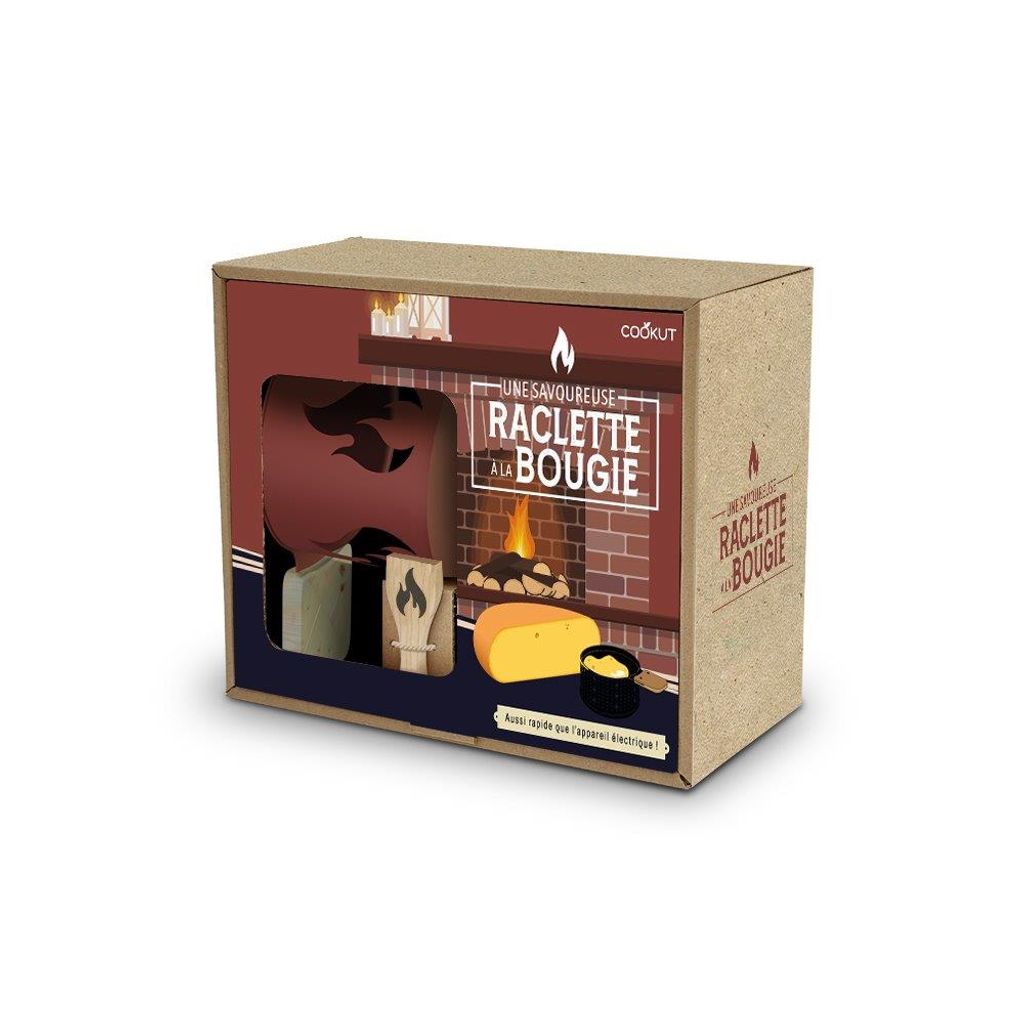 Coffret raclette à la bougie LUMI 2 personnes flamme terracotta - Visuel 0
