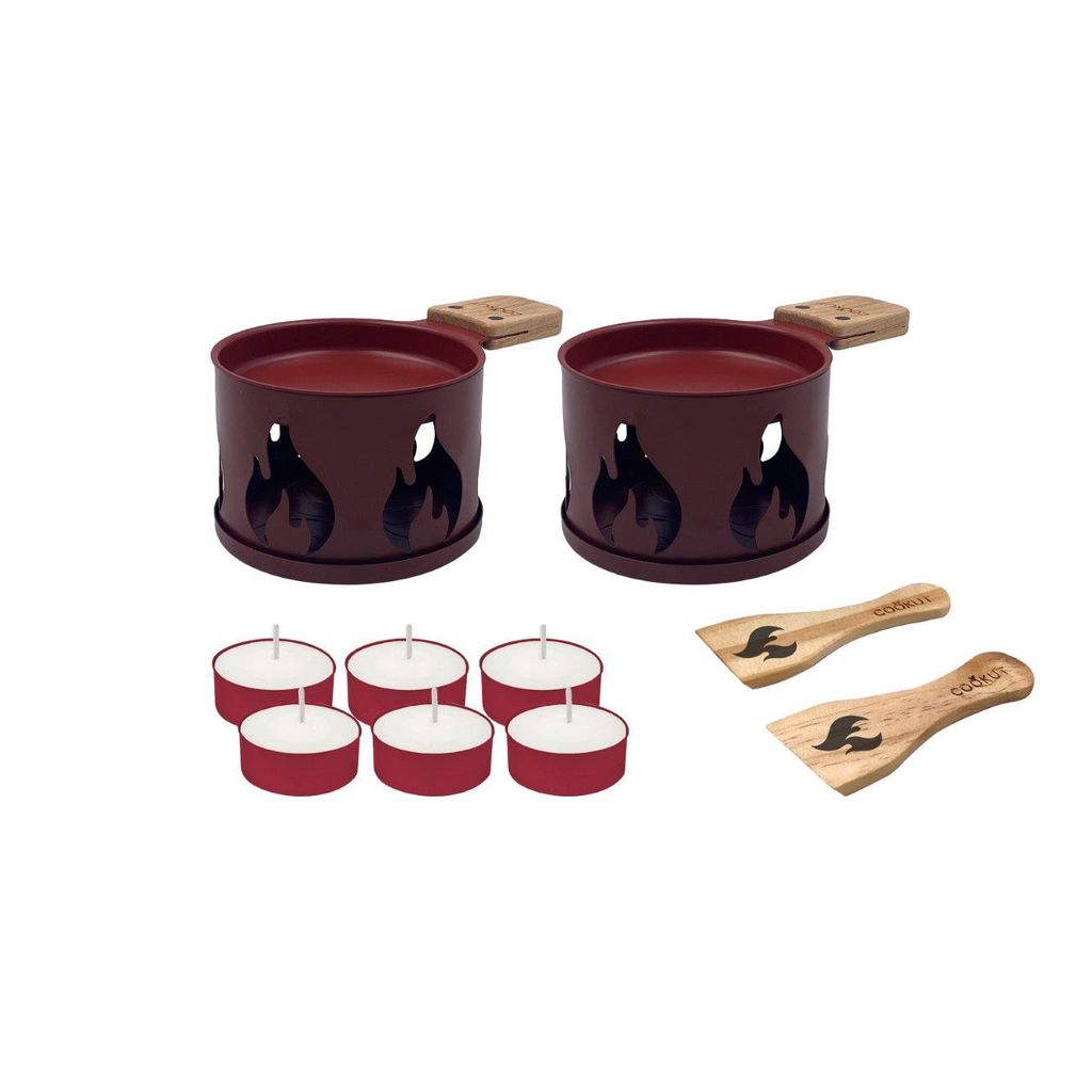 Coffret raclette à la bougie LUMI 2 personnes flamme terracotta - Visuel 2