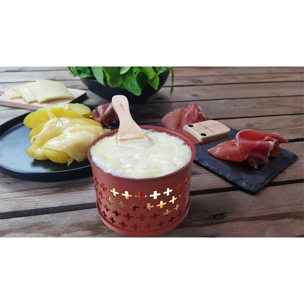 Coffret raclette à la bougie LUMI 2 personnes croix rouge - Visuel 4