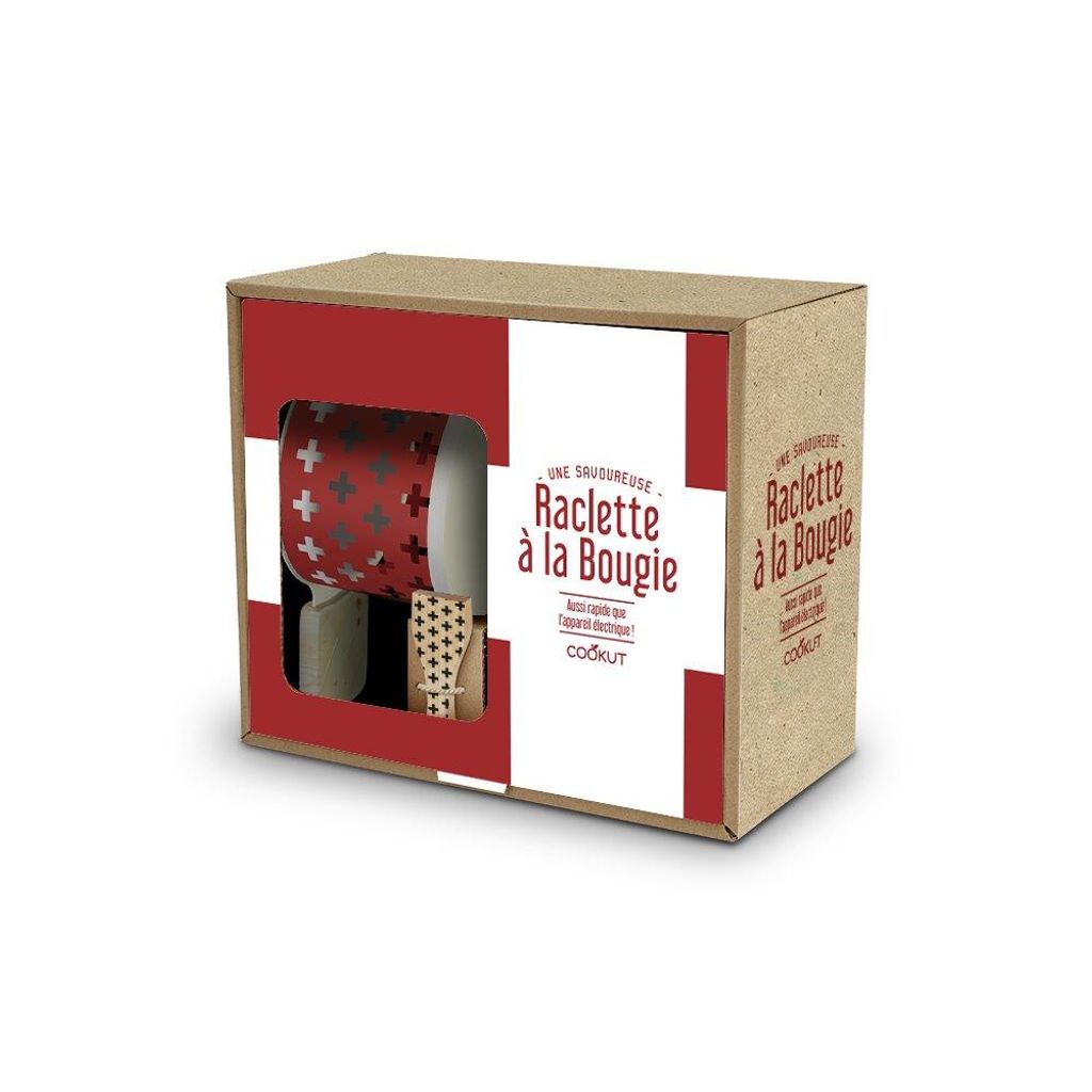 Coffret raclette à la bougie LUMI 2 personnes croix rouge - Visuel 0