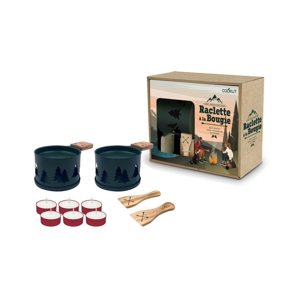 Coffret raclette à la bougie LUMI 2 personnes sapin vert - Visuel 1
