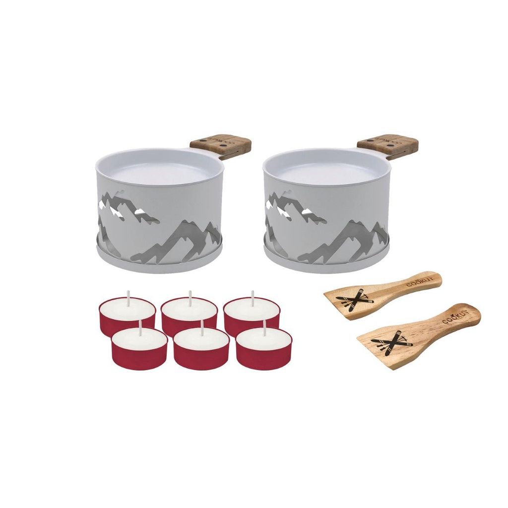 Coffret raclette à la bougie LUMI 2 personnes montagne blanche - Visuel 2
