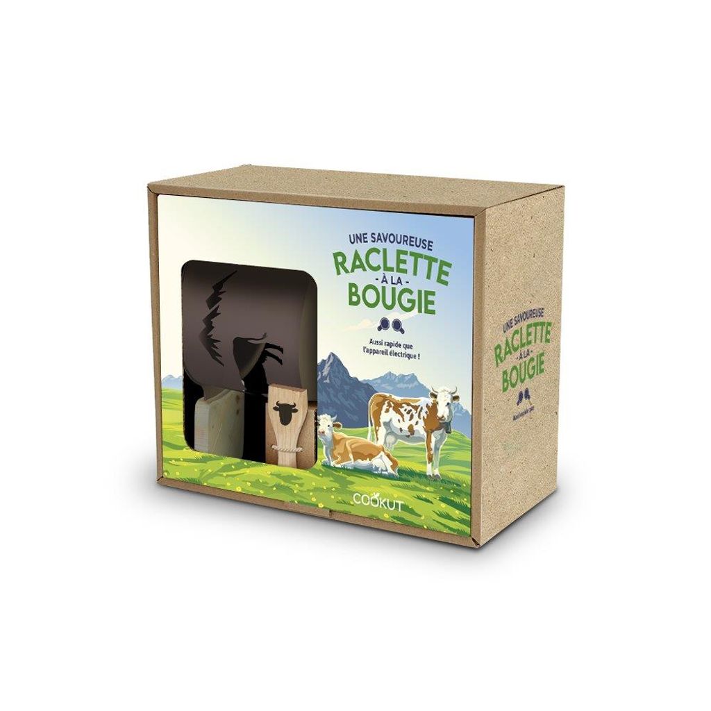 Coffret raclette à la bougie LUMI 2 personnes vache taupe - Visuel 0