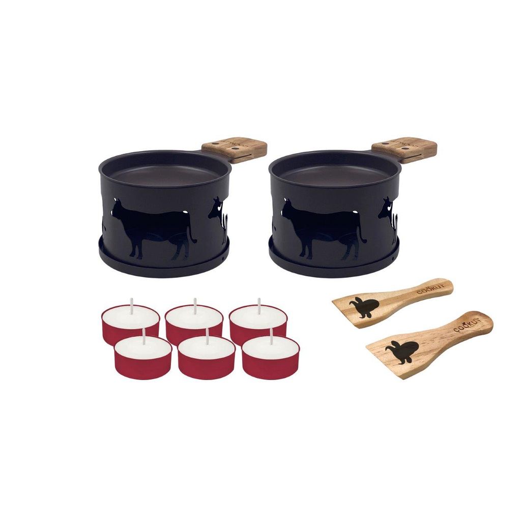 Coffret raclette à la bougie LUMI 2 personnes vache taupe - Visuel 2