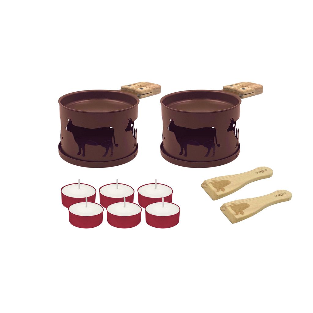 Coffret raclette à la bougie LUMI 2 personnes Vache - Visuel 2