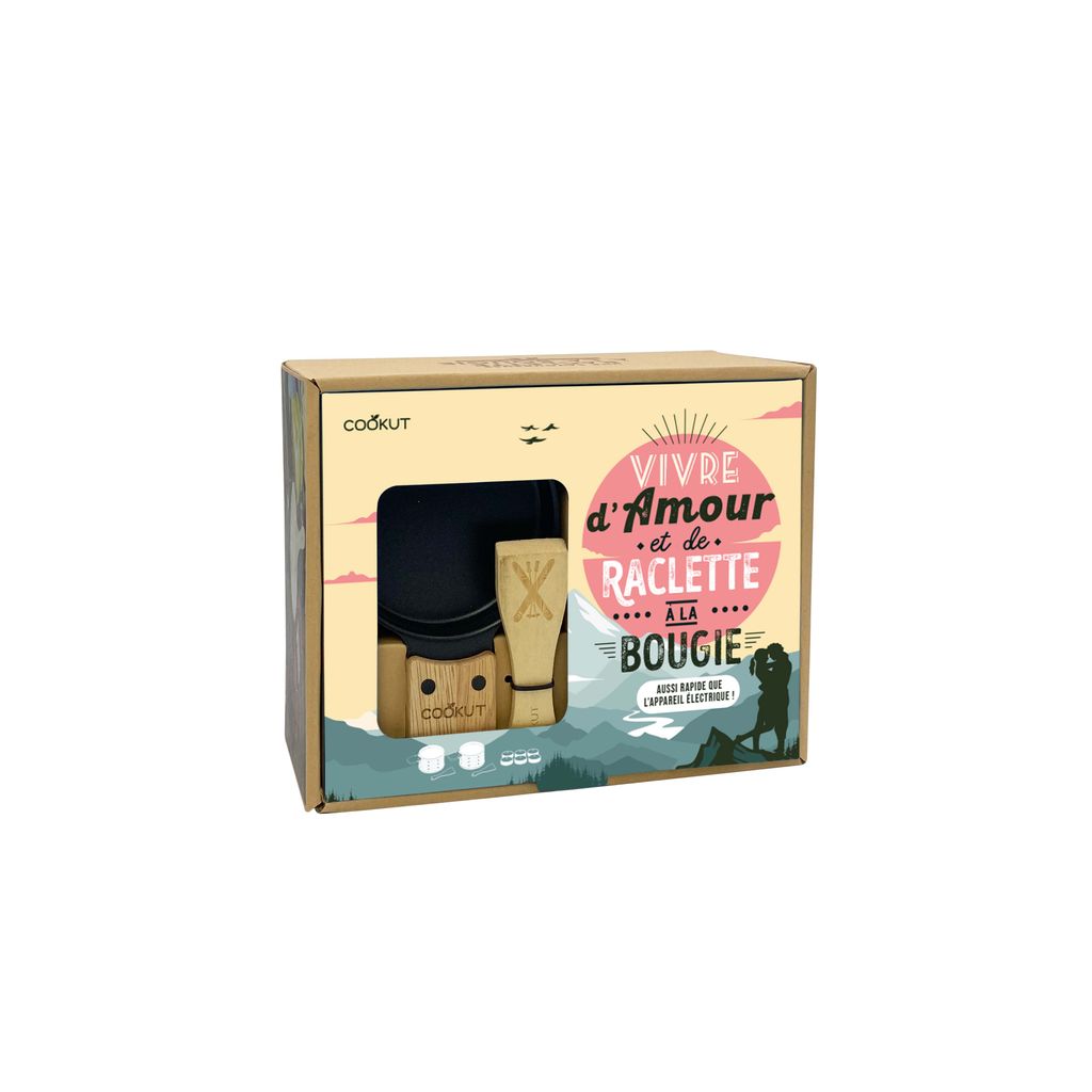 Coffret raclette à la bougie LUMI 2 personnes Montagne Amour - Visuel 0