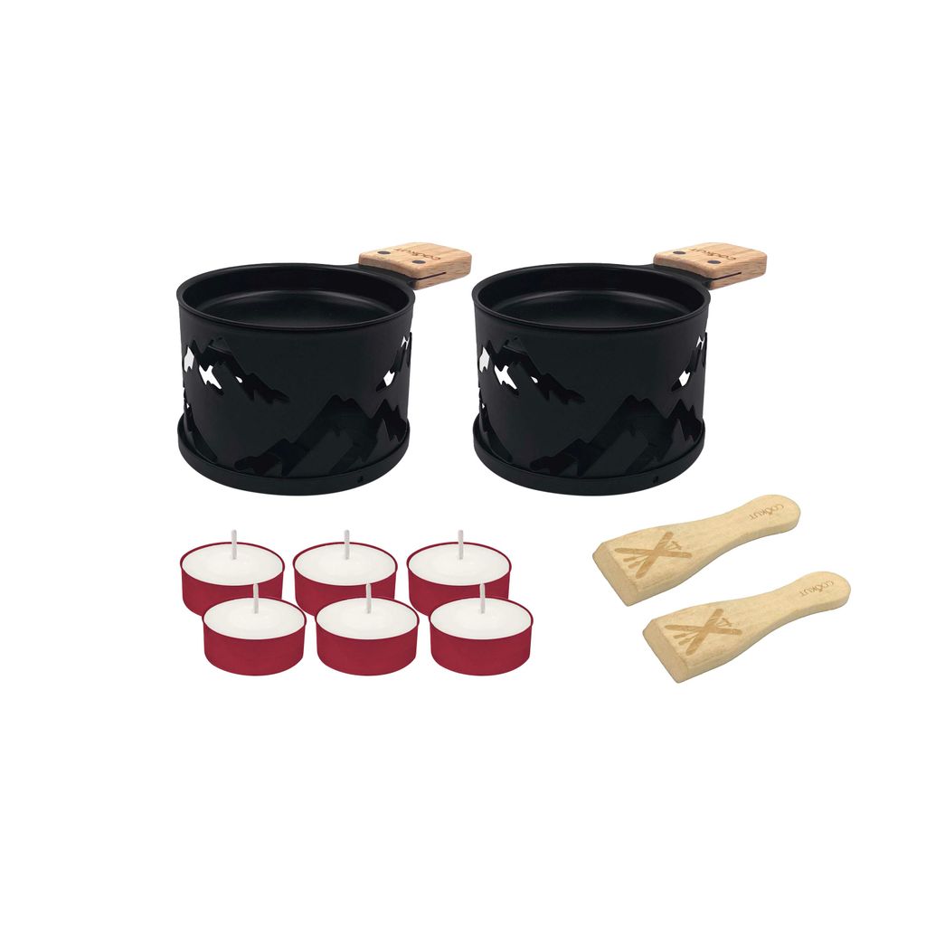 Coffret raclette à la bougie LUMI 2 personnes Montagne Amour - Visuel 1