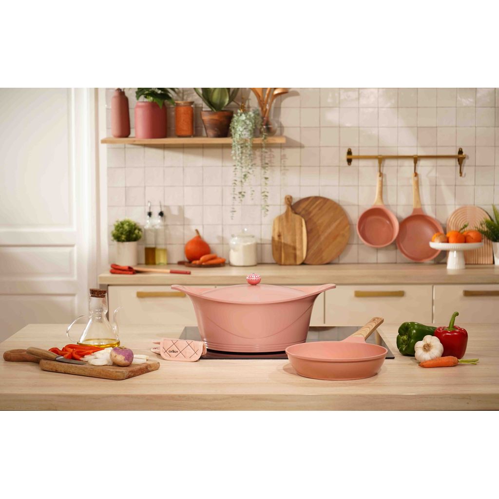 Cocotte ovale 33 cm guimauve - Visuel 0