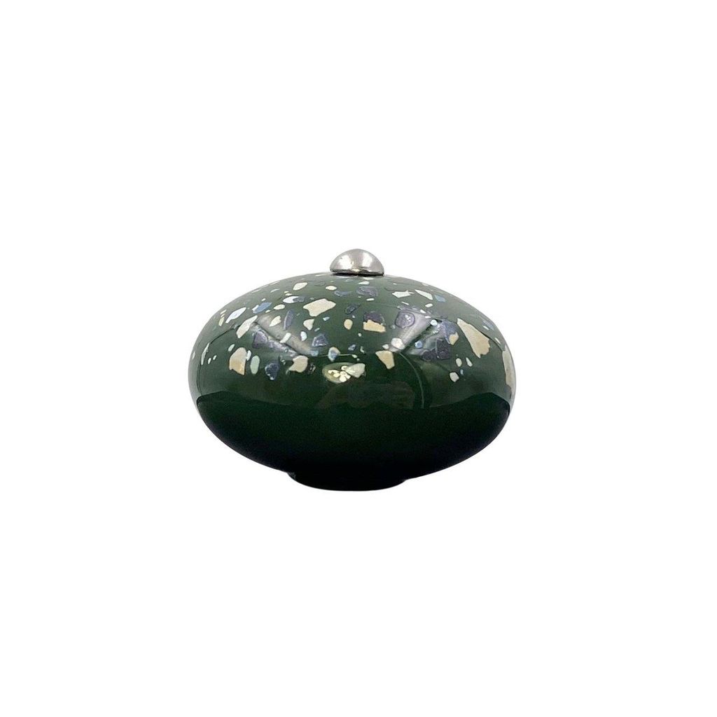 Poignée céramique terrazzo vert - Visuel 1