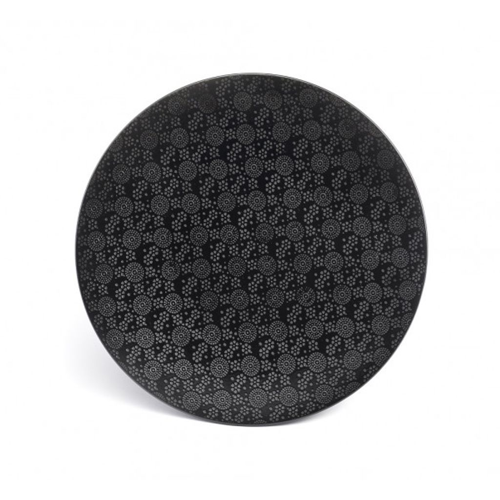 ASSIETTE PLATE BLACK JAPAN - Visuel 1