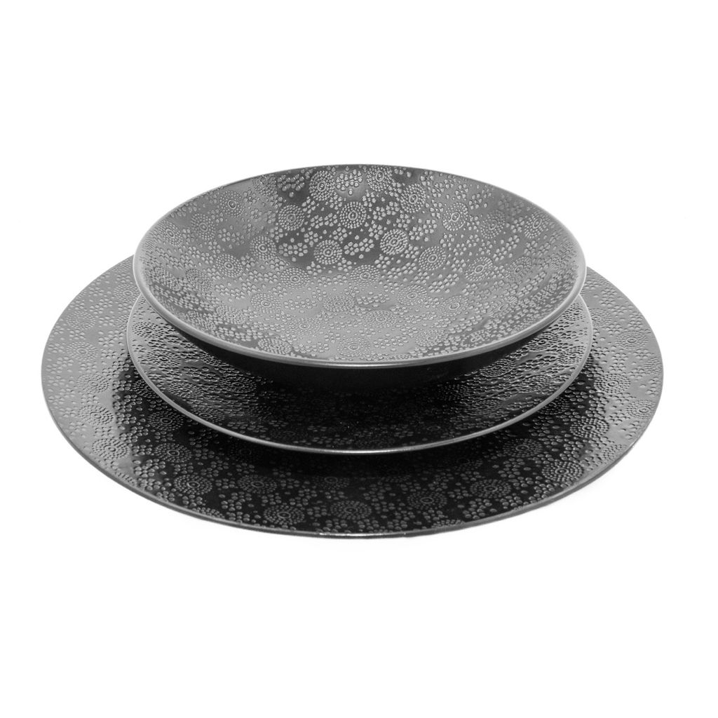ASSIETTE PLATE BLACK JAPAN - Visuel 2