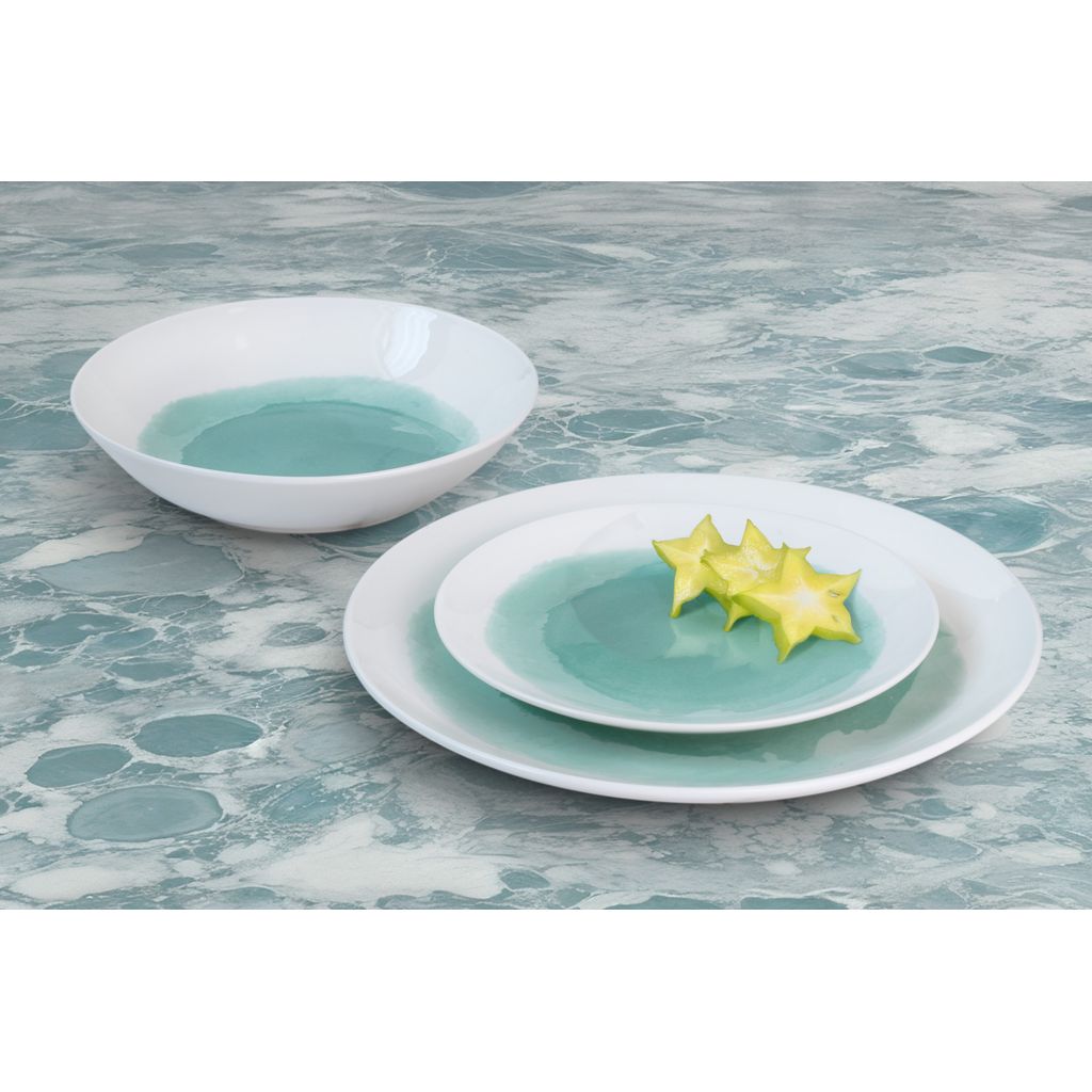 Assiette plate FLASH turquoise 27 cm - Visuel 1