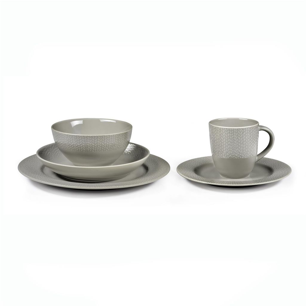 Assiette plate GRAIN DE MALICE gris - Visuel 3