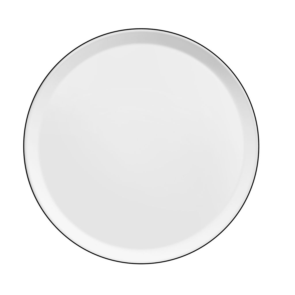 Assiette plate YAKA filet noir - Visuel 0