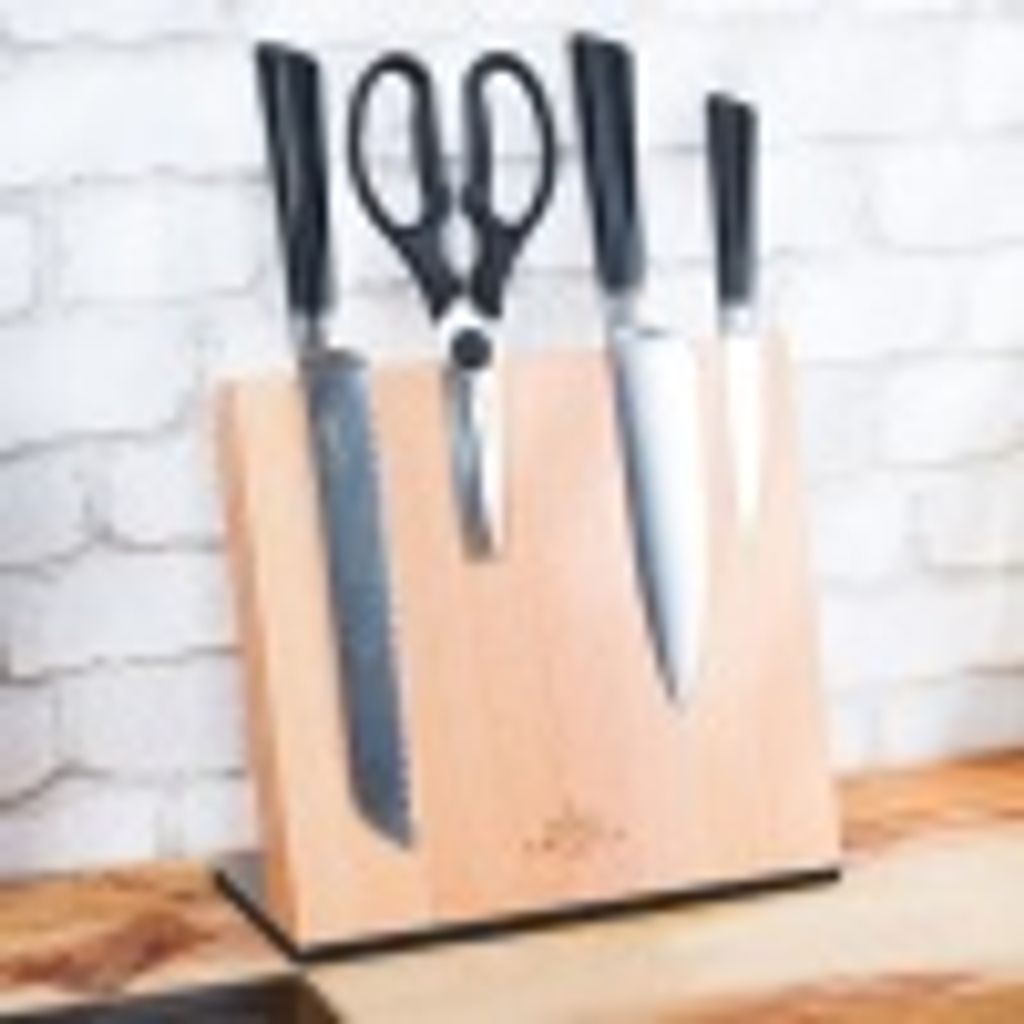 Bloc à couteaux aimanté en bois de hêtre - Visuel 3