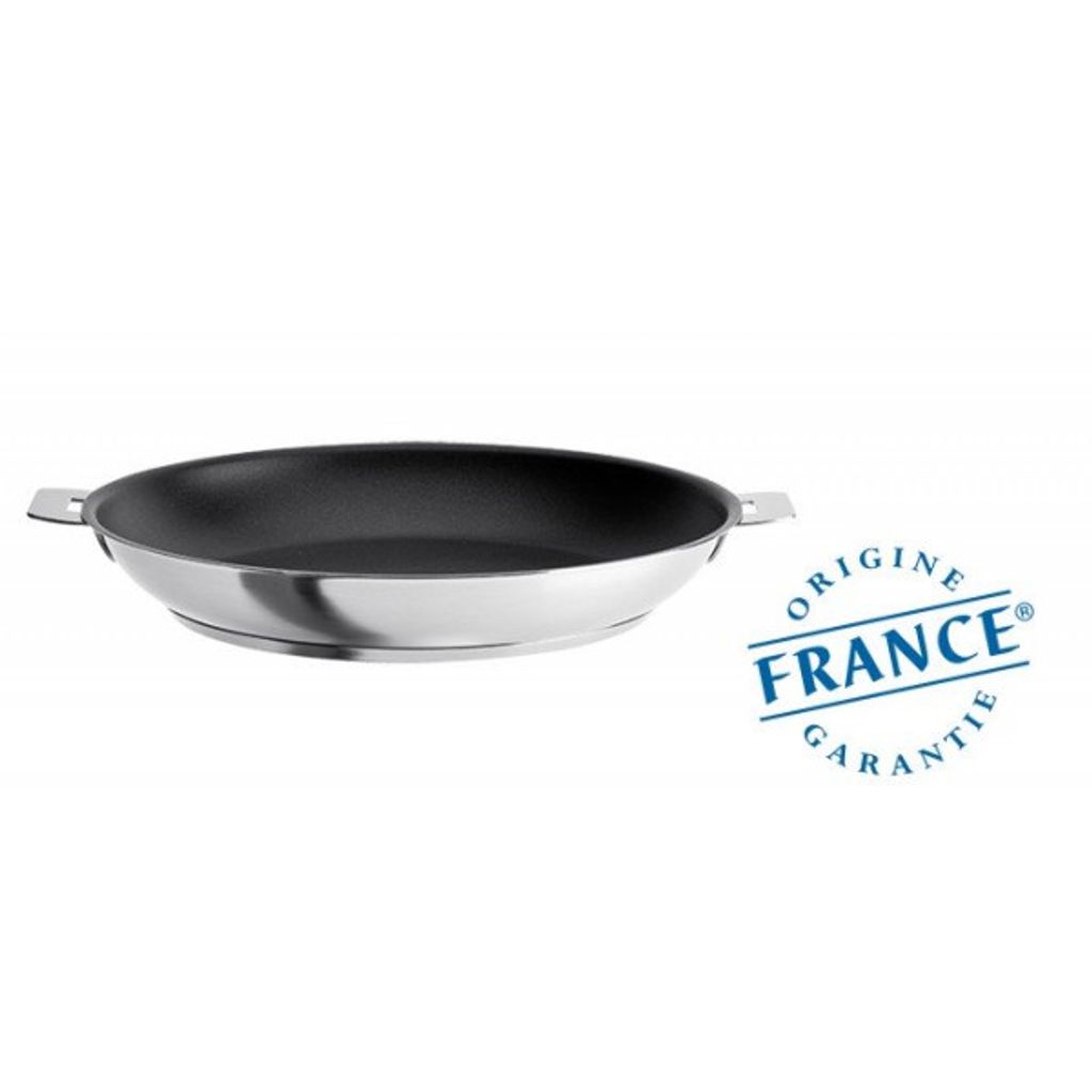 Poêle inox anti-adhérent Exceliss Strate amovible 26cm - Visuel 1