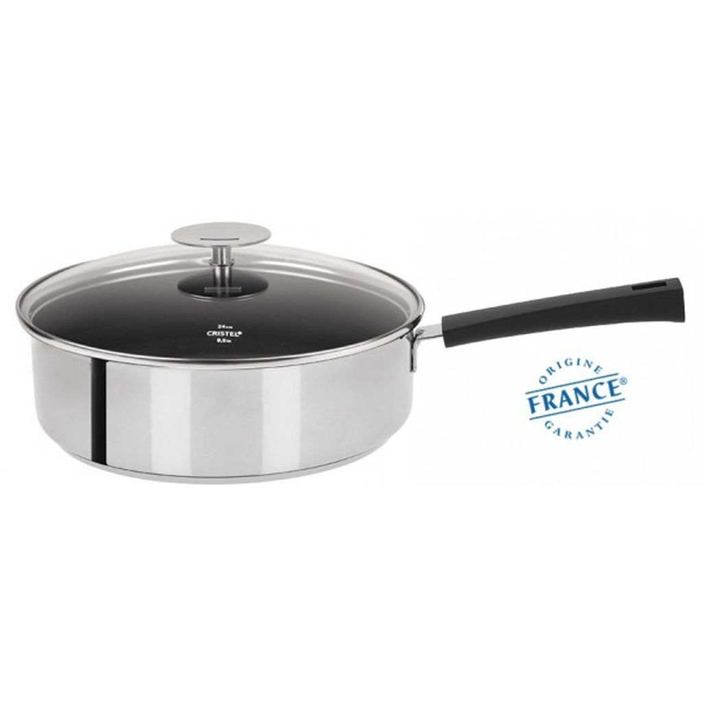 Sauteuse inox avec anti-adhérent Exceliss - Mutine fixe Noir 26cm - Visuel 1