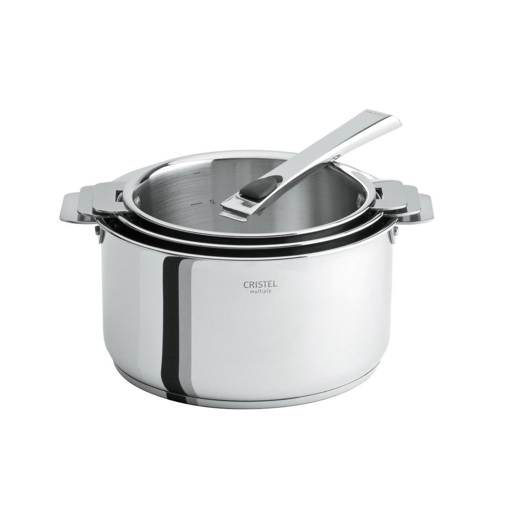 Série de 3 casseroles Casteline + poignée - Visuel 0