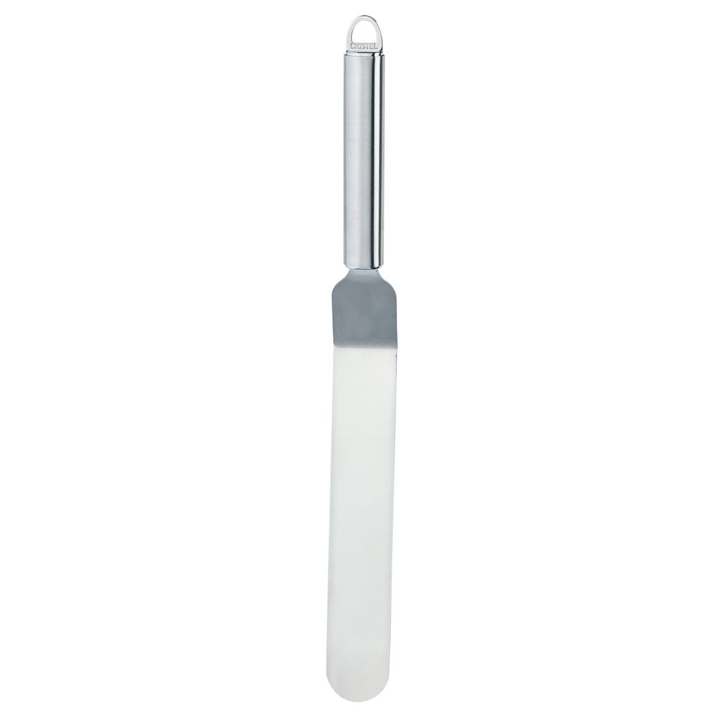 Spatule coudée inox brossé 18cm - Visuel 0