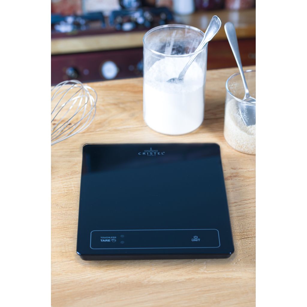 Balance de cuisine 15 kg Noire avec fonction Tare et Touchless - Visuel 0