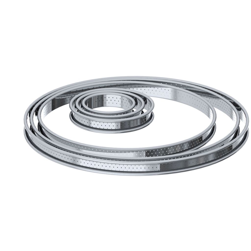 Cercle à tarte inox perforé 26 cm - Visuel 0