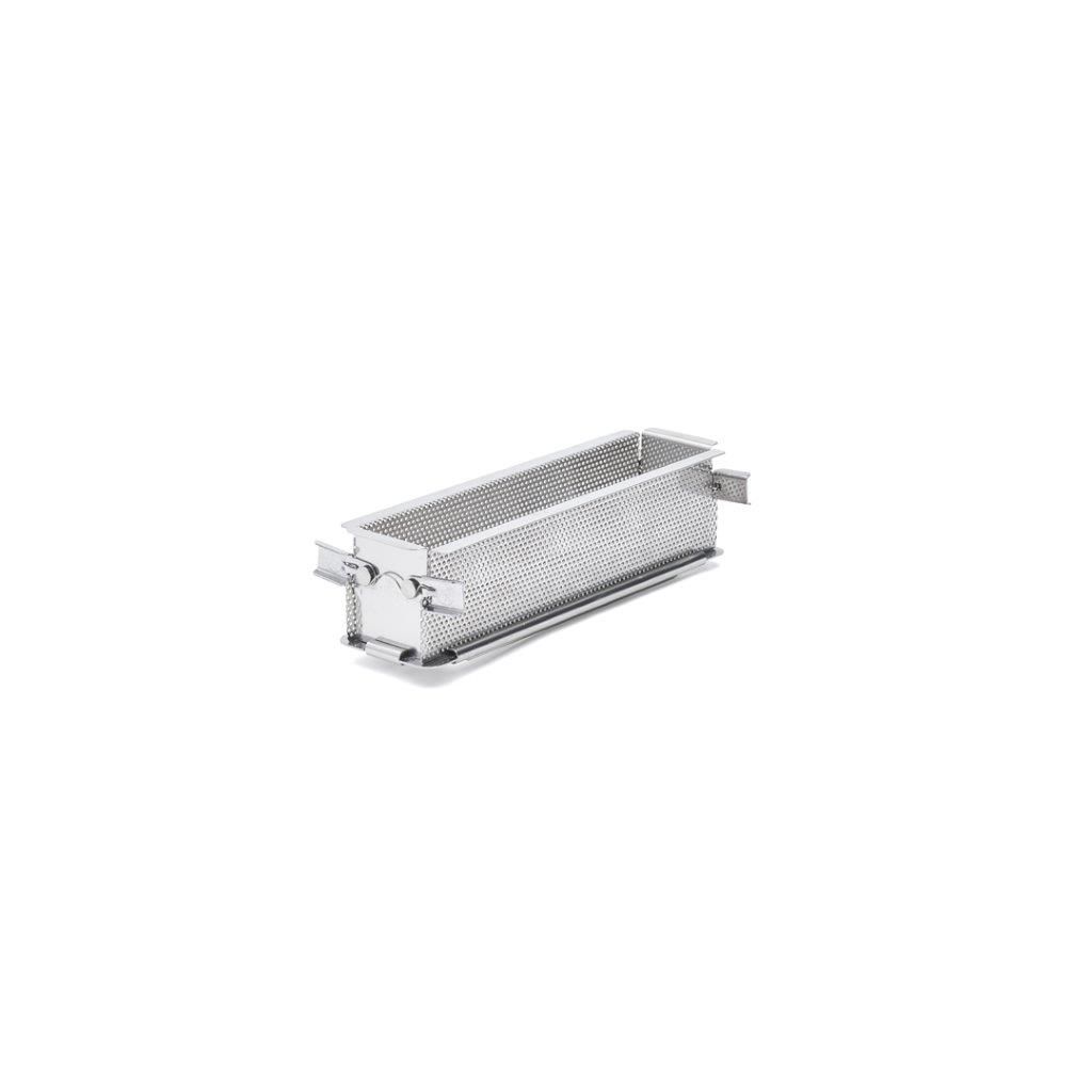 Moule rectangulaire à charnières GEOFORME, inox perforé, 24x5x6cm - Visuel 2