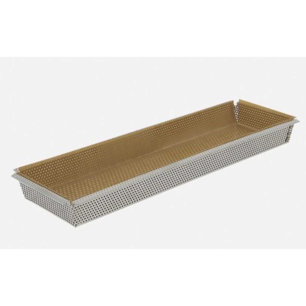 Moule à tarte rectangle perforé 35 x 10 cm - Visuel 0