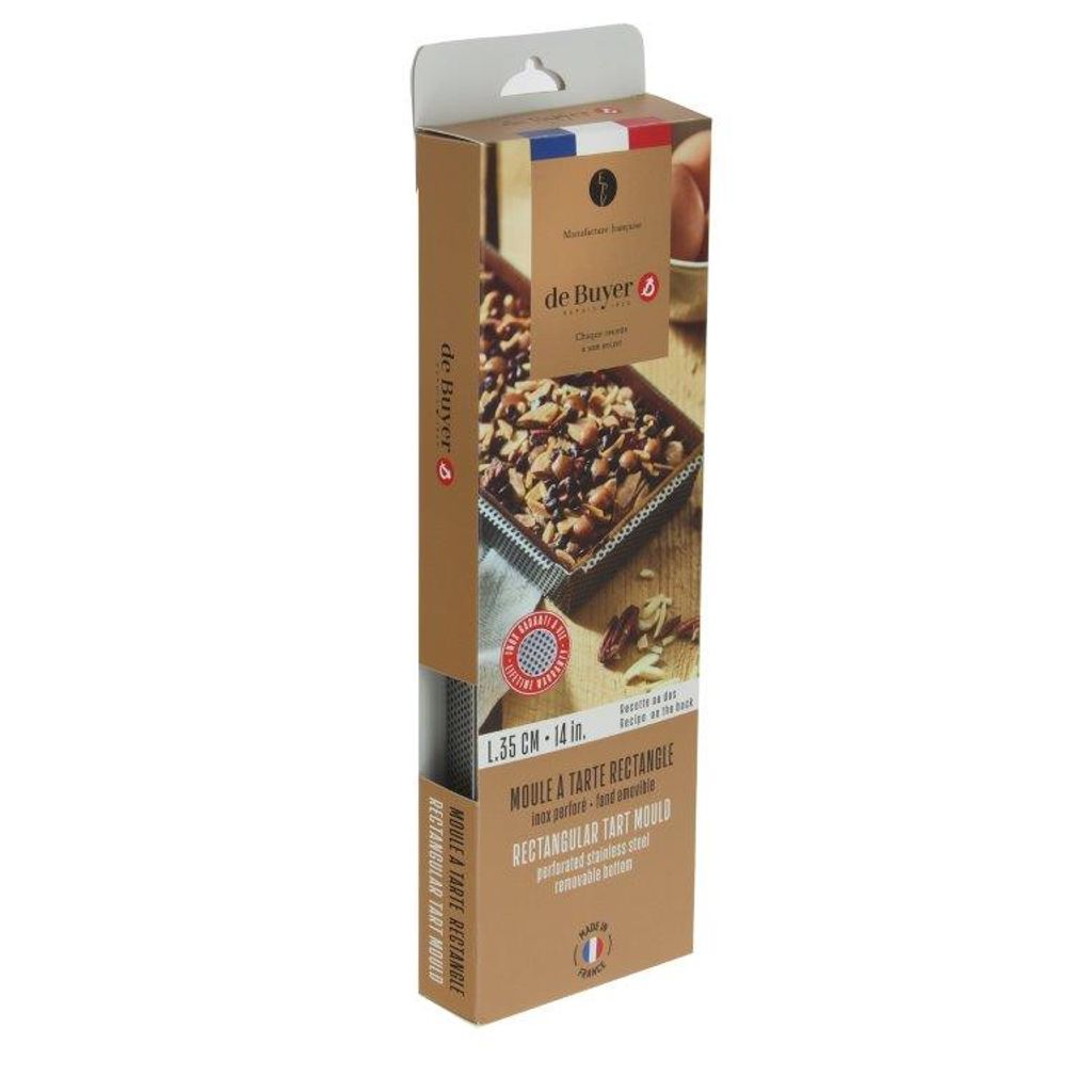 Moule à tarte rectangle perforé 35 x 10 cm - Visuel 1