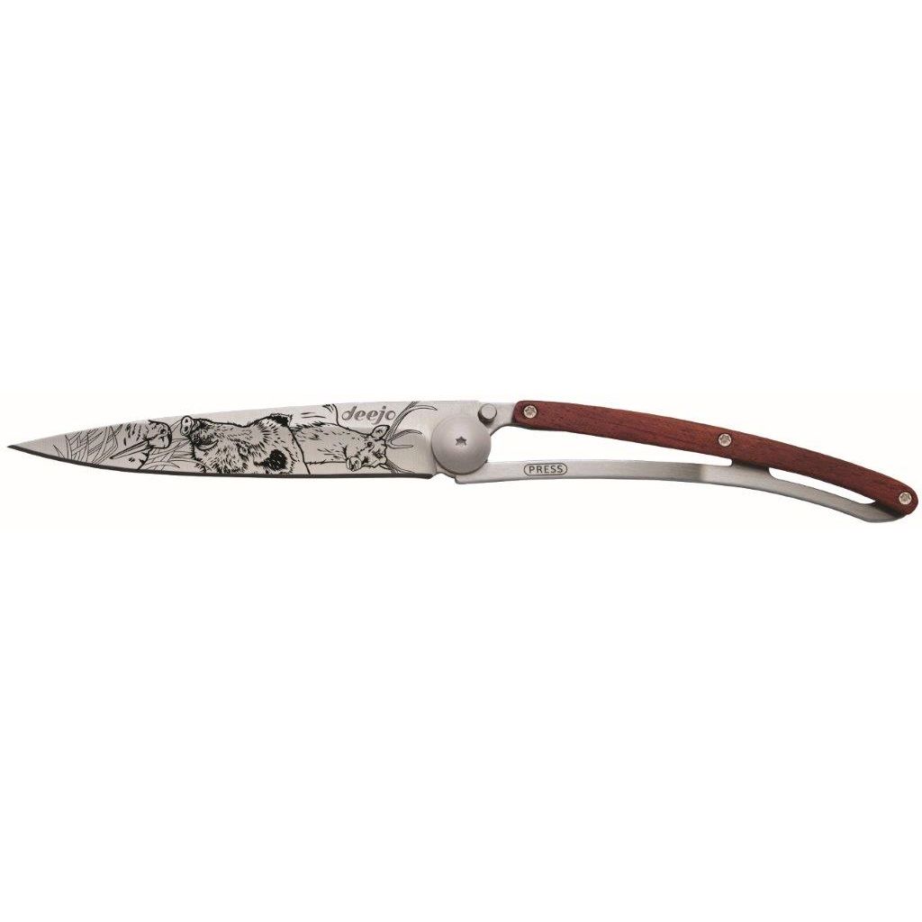 Couteau de poche tatoué corail chasse - Visuel 0
