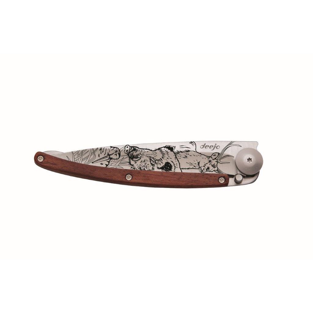 Couteau de poche tatoué corail chasse - Visuel 1