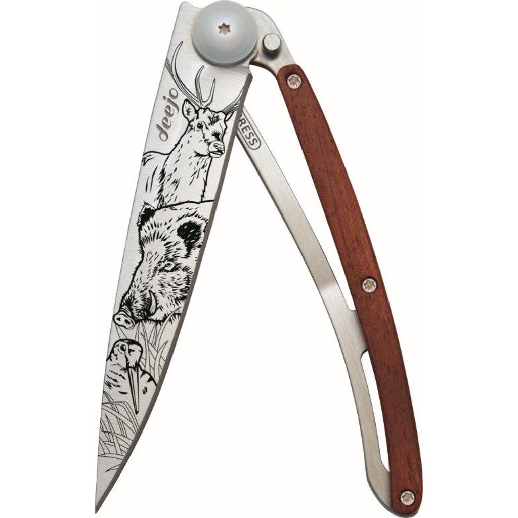 Couteau de poche tatoué corail chasse - Visuel 2